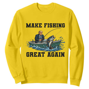 Funny Trump Sweatshirt Make Fishing Great Again American Flag Gift TS12 Daisy Print Your Wear