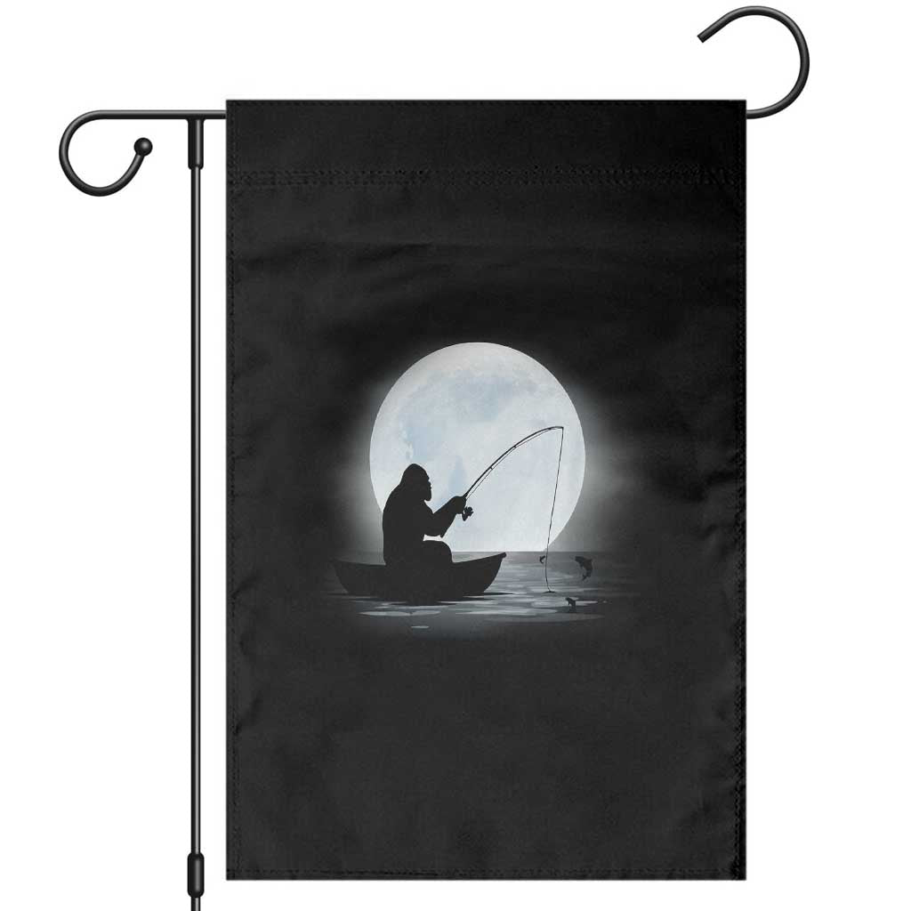 Funny Fisherman Gift Garden Flag Bigfoot Fishing TS12 Black Print Your Wear