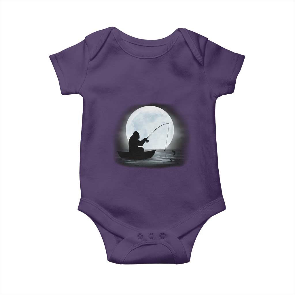 Funny Fisherman Gift Baby Onesie Bigfoot Fishing TS12 Purple Print Your Wear