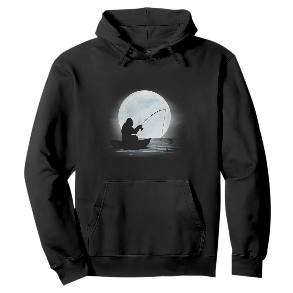 Funny Fisherman Gift Hoodie Bigfoot Fishing TS12 Black Print Your Wear