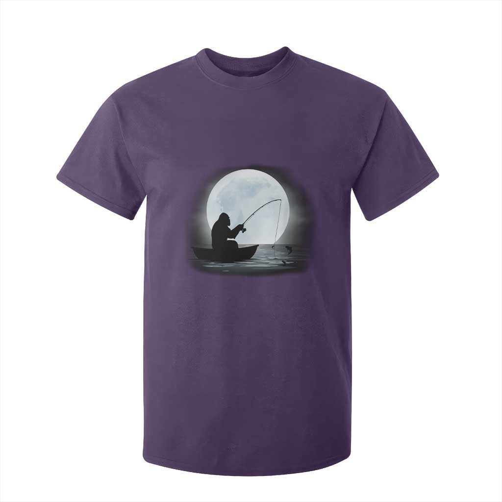 Funny Fisherman Gift T Shirt For Kid Bigfoot Fishing TS12 Purple Print Your Wear