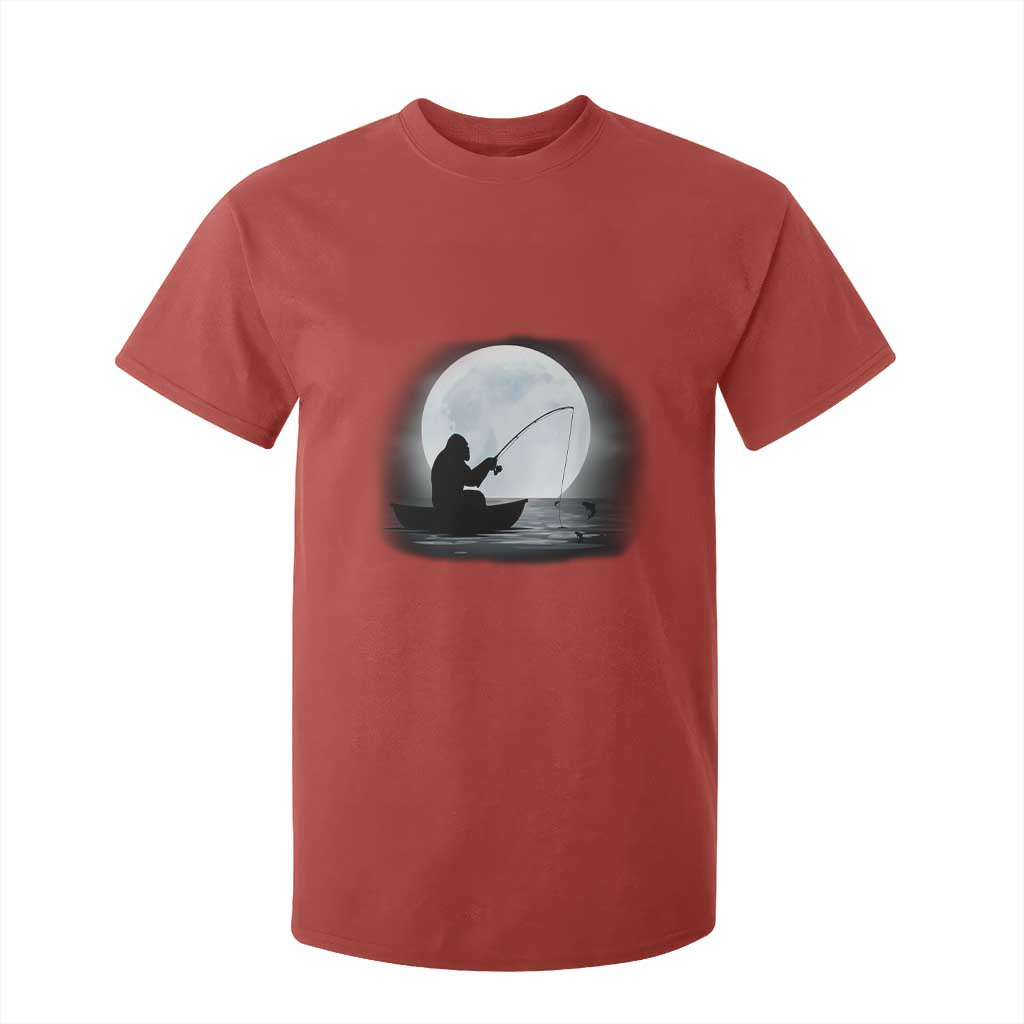 Funny Fisherman Gift T Shirt For Kid Bigfoot Fishing TS12 Red Print Your Wear
