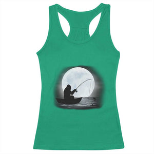 Funny Fisherman Gift Racerback Tank Top Bigfoot Fishing TS12 Irish Green Print Your Wear