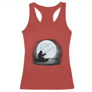 Funny Fisherman Gift Racerback Tank Top Bigfoot Fishing TS12 Red Print Your Wear