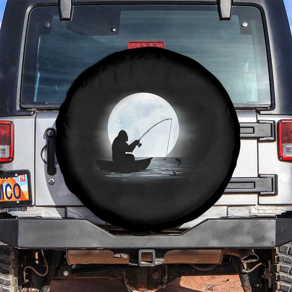 Funny Fisherman Gift Spare Tire Cover Bigfoot Fishing TS12 No hole Black Print Your Wear