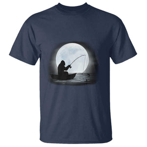 Funny Fisherman Gift T Shirt Bigfoot Fishing TS12 Navy Print Your Wear
