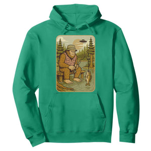 Funny Bigfoot Alien Hoodie Fishing Lover Gift TS12 Irish Green Print Your Wear