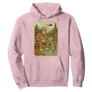Funny Bigfoot Alien Hoodie Fishing Lover Gift TS12 Light Pink Print Your Wear