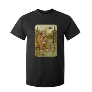 Funny Bigfoot Alien T Shirt For Kid Fishing Lover Gift TS12 Black Print Your Wear