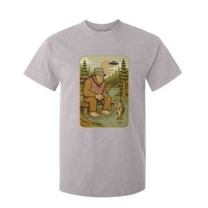 Funny Bigfoot Alien T Shirt For Kid Fishing Lover Gift TS12 Ice Gray Print Your Wear