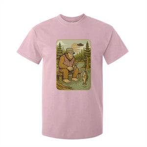 Funny Bigfoot Alien T Shirt For Kid Fishing Lover Gift TS12 Light Pink Print Your Wear