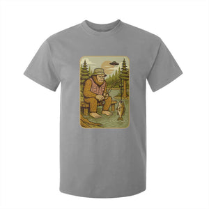 Funny Bigfoot Alien T Shirt For Kid Fishing Lover Gift TS12 Sport Gray Print Your Wear