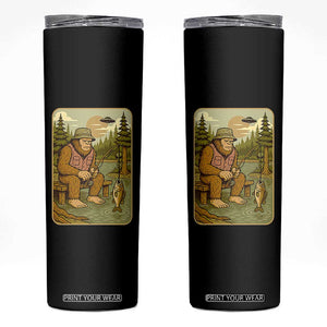 Funny Bigfoot Alien Skinny Tumbler Fishing Lover Gift TS12 Black Print Your Wear