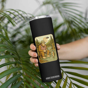 Funny Bigfoot Alien Skinny Tumbler Fishing Lover Gift TS12 Print Your Wear