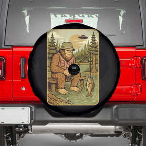 Funny Bigfoot Alien Spare Tire Cover Fishing Lover Gift TS12 Black Print Your Wear