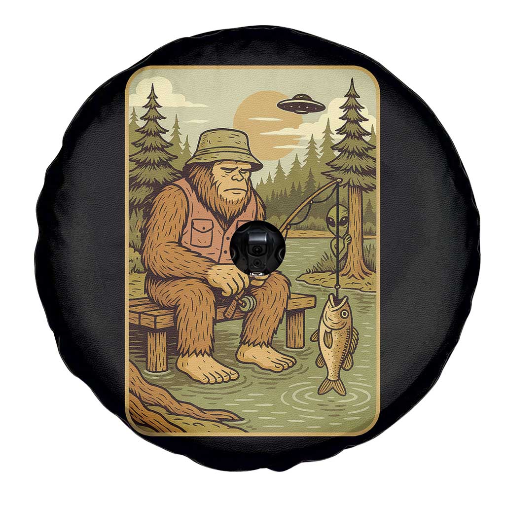 Funny Bigfoot Alien Spare Tire Cover Fishing Lover Gift TS12 Print Your Wear