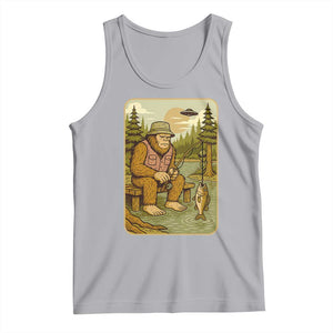 Funny Bigfoot Alien Tank Top Fishing Lover Gift TS12 Athletic Heather Print Your Wear