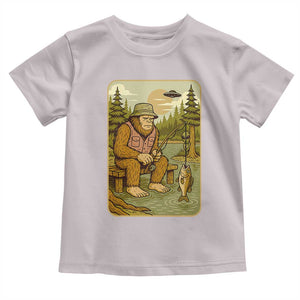 Funny Bigfoot Alien Toddler T Shirt Fishing Lover Gift TS12 Ice Gray Print Your Wear