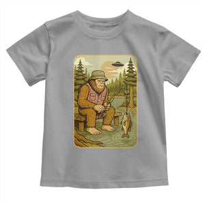Funny Bigfoot Alien Toddler T Shirt Fishing Lover Gift TS12 Sport Gray Print Your Wear