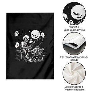 Halloween Skeleton Fishing Garden Flag Funny Fisherman Gift TS12 Print Your Wear