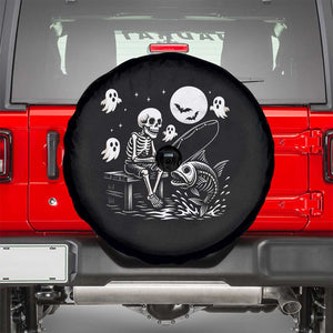 Halloween Skeleton Fishing Spare Tire Cover Funny Fisherman Gift TS12 Black Print Your Wear