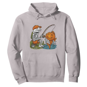 Halloween Fishing Lover Hoodie Skeleton Humor Gift TS12 Ice Gray Print Your Wear