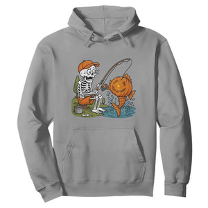 Halloween Fishing Lover Hoodie Skeleton Humor Gift TS12 Sport Gray Print Your Wear