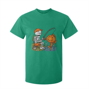 Halloween Fishing Lover T Shirt For Kid Skeleton Humor Gift TS12 Irish Green Print Your Wear