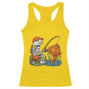 Halloween Fishing Lover Racerback Tank Top Skeleton Humor Gift TS12 Daisy Print Your Wear