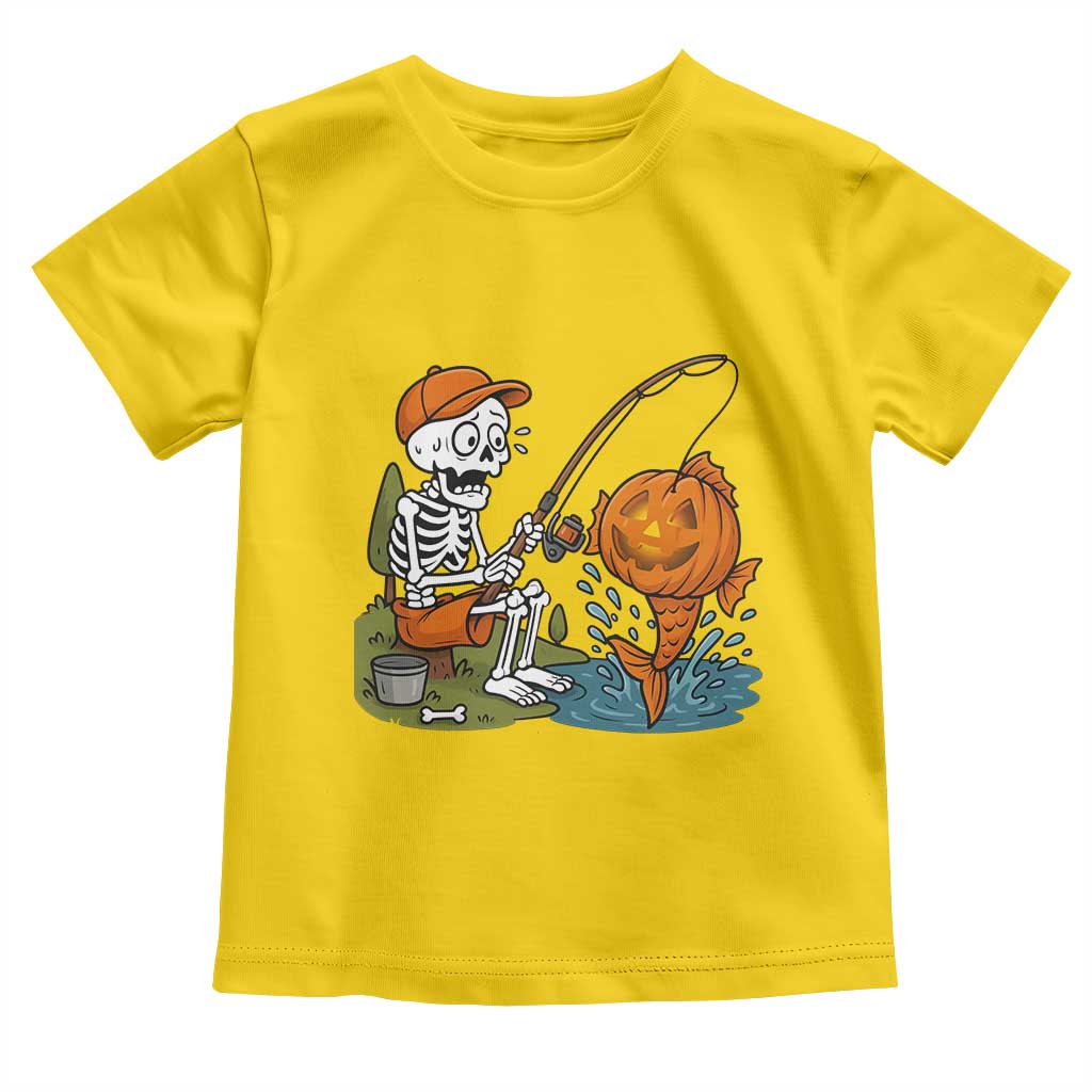 Halloween Fishing Lover Toddler T Shirt Skeleton Humor Gift TS12 Daisy Print Your Wear