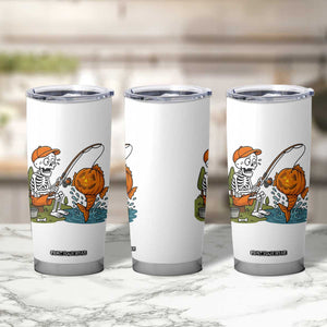 Halloween Fishing Lover Tumbler Cup Skeleton Humor Gift TS12 Print Your Wear