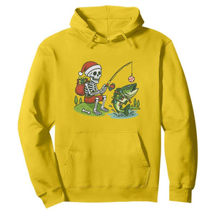 Christmas Skeleton Fishing Hoodie Funny Holiday Gift TS12 Daisy Print Your Wear