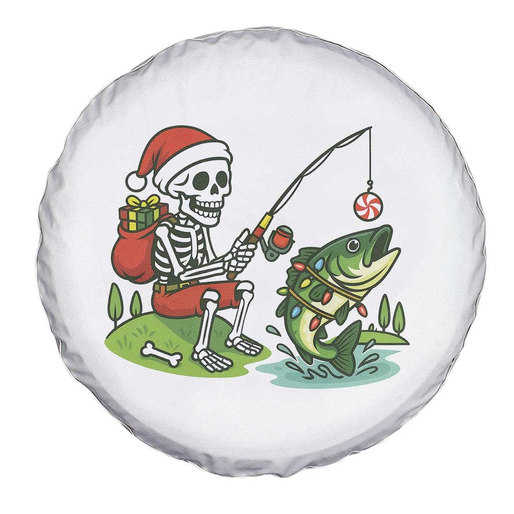 Christmas Skeleton Fishing Spare Tire Cover Funny Holiday Gift TS12 Print Your Wear