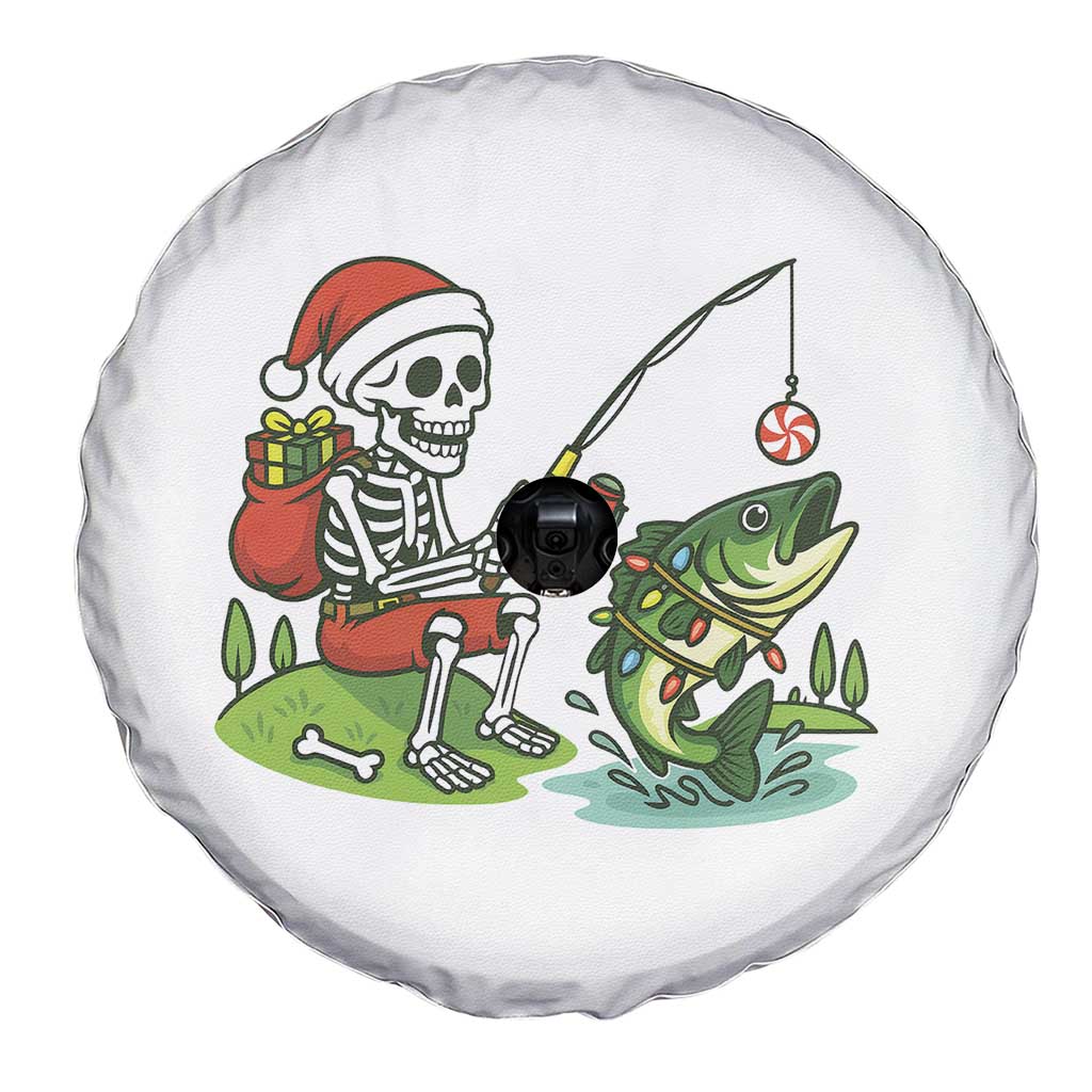 Christmas Skeleton Fishing Spare Tire Cover Funny Holiday Gift TS12 Print Your Wear
