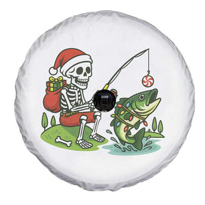 Christmas Skeleton Fishing Spare Tire Cover Funny Holiday Gift TS12 Print Your Wear