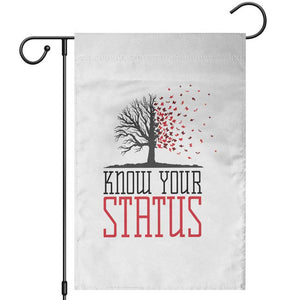 HIV Awareness Month Garden Flag Know Your Status Prevention Support Gift TS12 White Print Your Wear