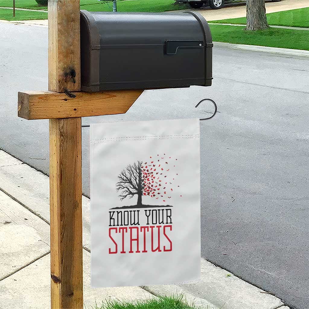 HIV Awareness Month Garden Flag Know Your Status Prevention Support Gift TS12 Print Your Wear