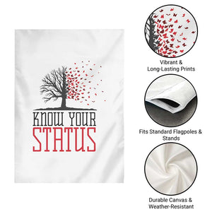 HIV Awareness Month Garden Flag Know Your Status Prevention Support Gift TS12 Print Your Wear