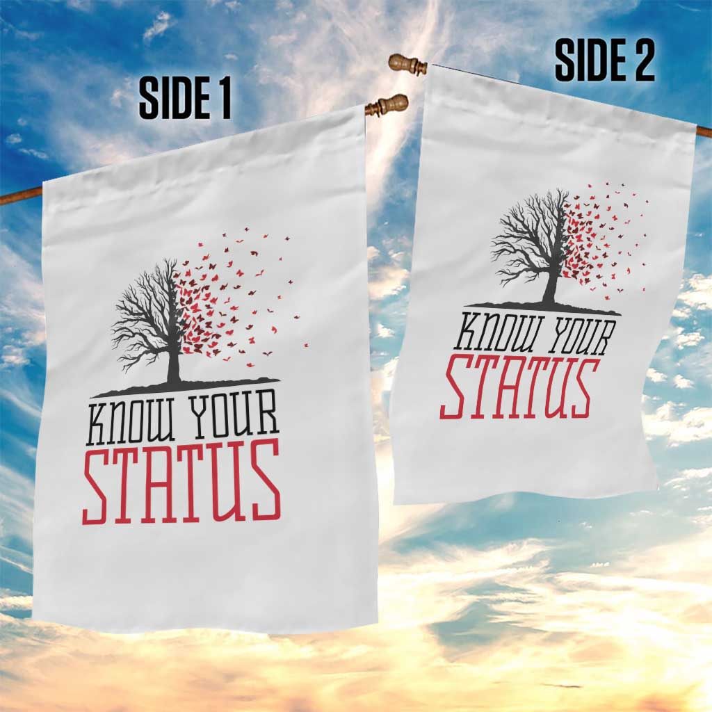 HIV Awareness Month Garden Flag Know Your Status Prevention Support Gift TS12 Print Your Wear
