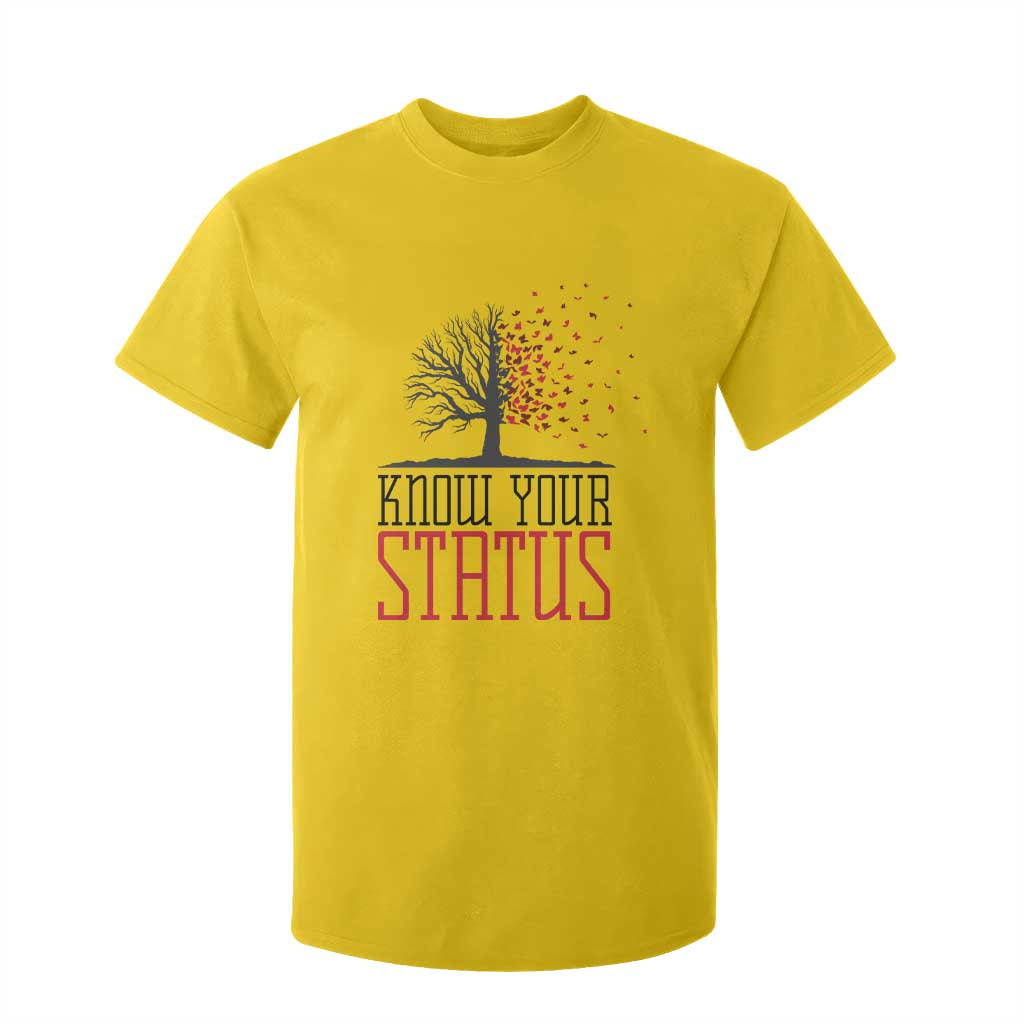 HIV Awareness Month T Shirt For Kid Know Your Status Prevention Support Gift TS12 Daisy Print Your Wear
