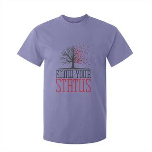 HIV Awareness Month T Shirt For Kid Know Your Status Prevention Support Gift TS12 Violet Print Your Wear