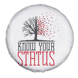 HIV Awareness Month Spare Tire Cover Know Your Status Prevention Support Gift TS12 Print Your Wear