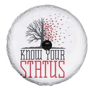 HIV Awareness Month Spare Tire Cover Know Your Status Prevention Support Gift TS12 Print Your Wear