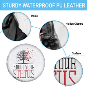 HIV Awareness Month Spare Tire Cover Know Your Status Prevention Support Gift TS12 Print Your Wear