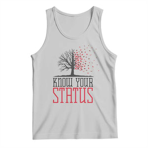 HIV Awareness Month Tank Top Know Your Status Prevention Support Gift TS12 Ash Print Your Wear