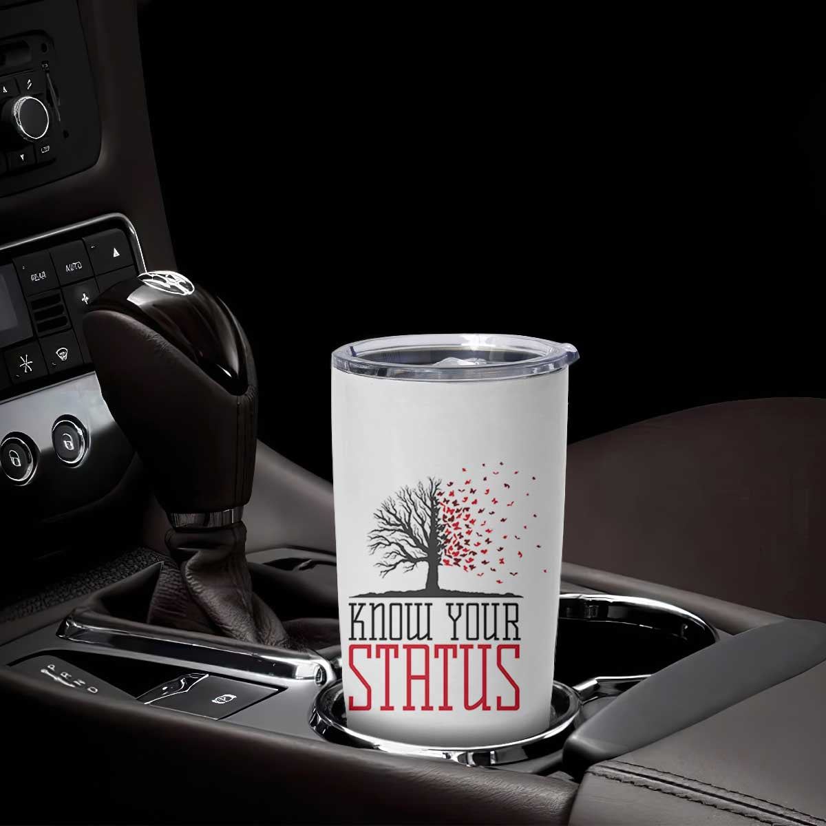 HIV Awareness Month Tumbler Cup Know Your Status Prevention Support Gift TS12 Print Your Wear