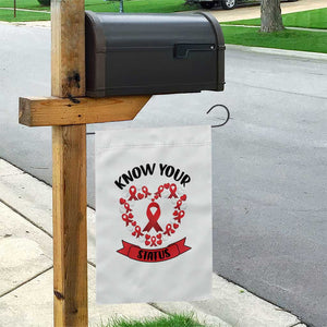 Know Your Status Red Ribbon HIV AIDS Awareness Support Month Gift Garden Flag TS12 Print Your Wear