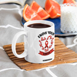 Know Your Status Red Ribbon HIV AIDS Awareness Support Month Gift Coffee Mug TS12 Print Your Wear