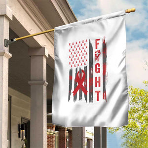 Fight For A Cure HIV AIDS Awareness Garden Flag Patriotic Red Ribbon Gift TS12 Print Your Wear