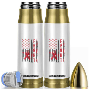 Fight For A Cure HIV AIDS Awareness Bullet Tumbler Patriotic Red Ribbon Gift TS12 White Print Your Wear